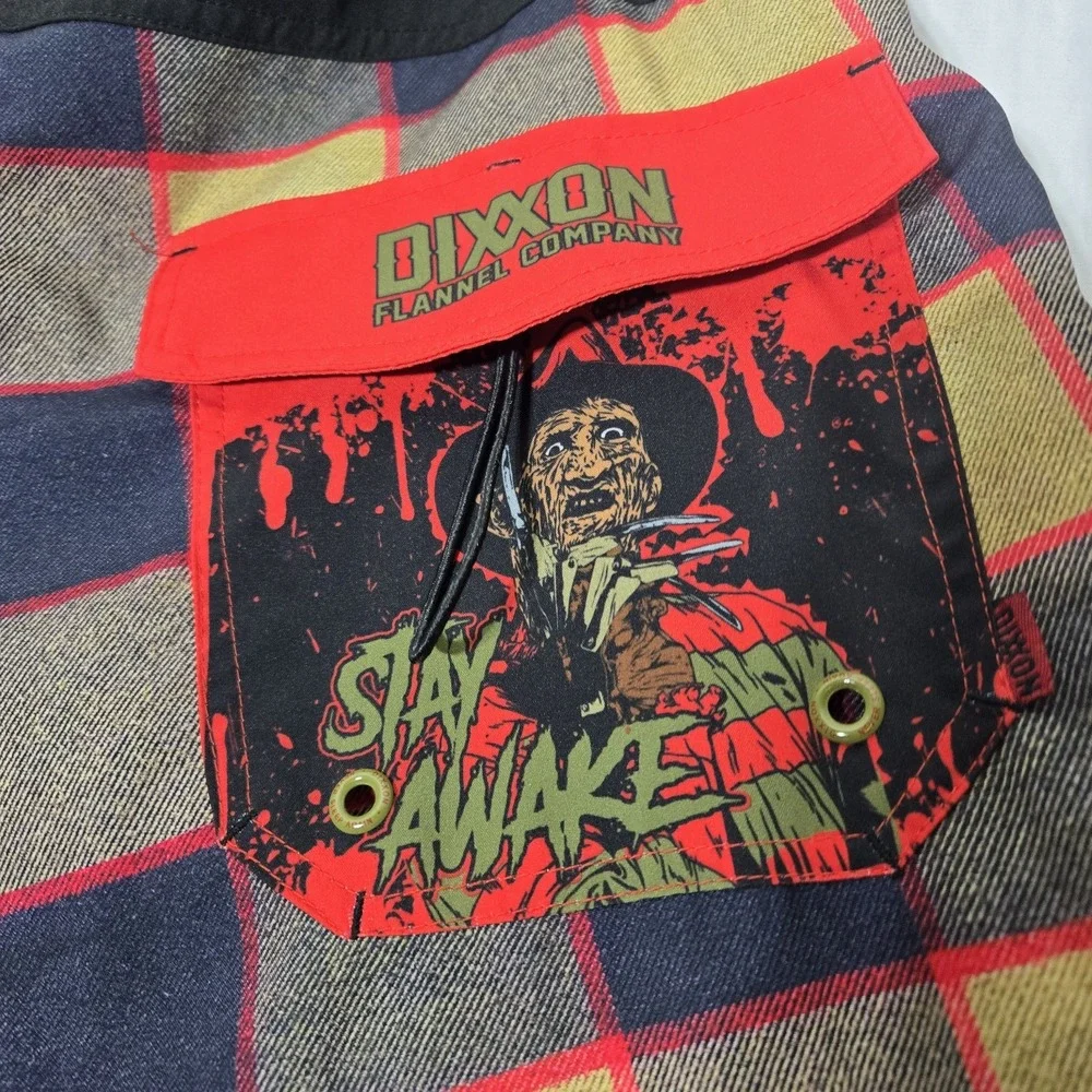 Dixxon Flannel Company BoardSwim Trunks Yellow red black plaid 